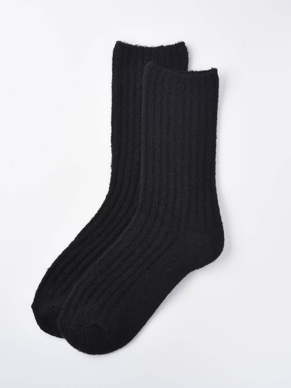 Rufia - 5-Pair Set of Solid Color Wool-Blend Socks