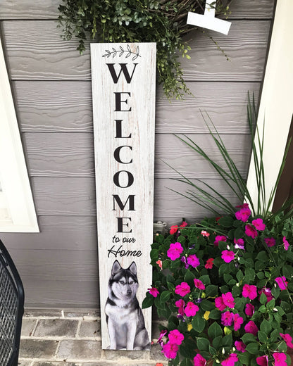 Siberian Husky Welcome sign