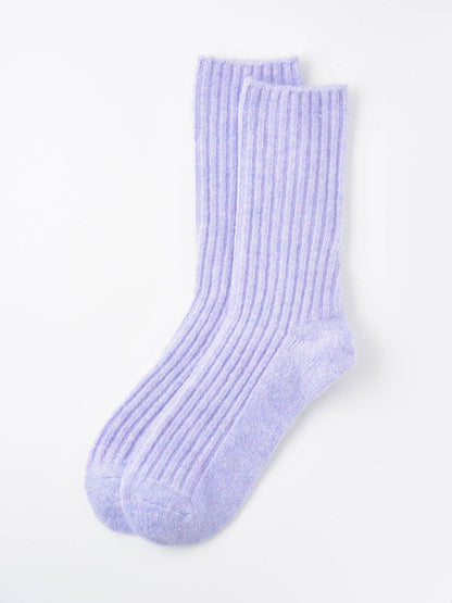 Rufia - 5-Pair Set of Solid Color Wool-Blend Socks