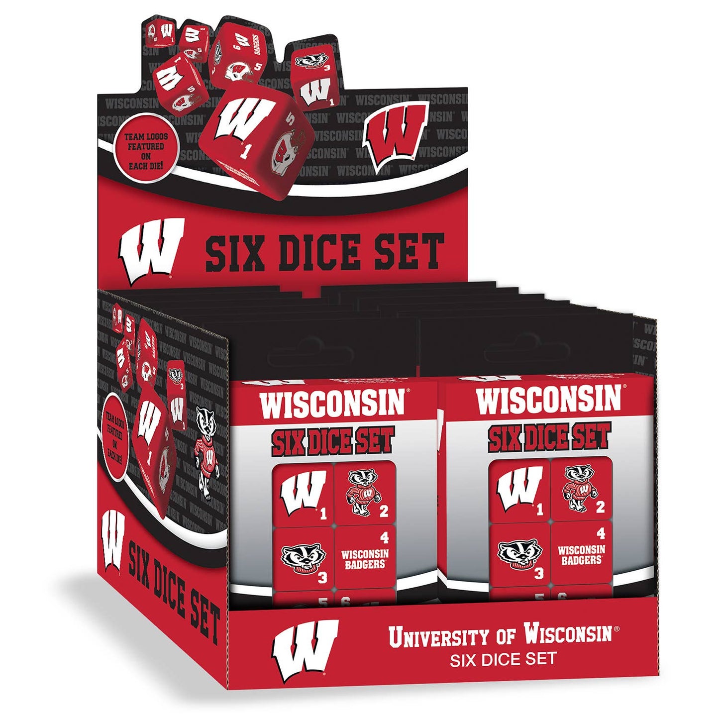Wisconsin Badgers Dice Set