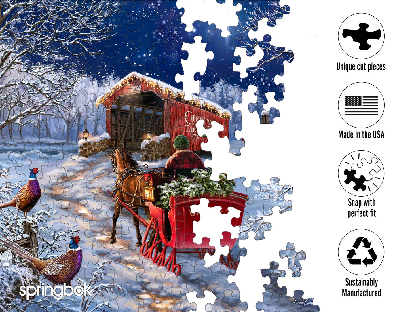 Starry Winter Night 1000 Piece Jigsaw Puzzle