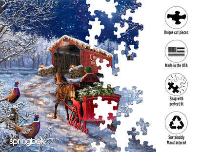 Starry Winter Night 1000 Piece Jigsaw Puzzle
