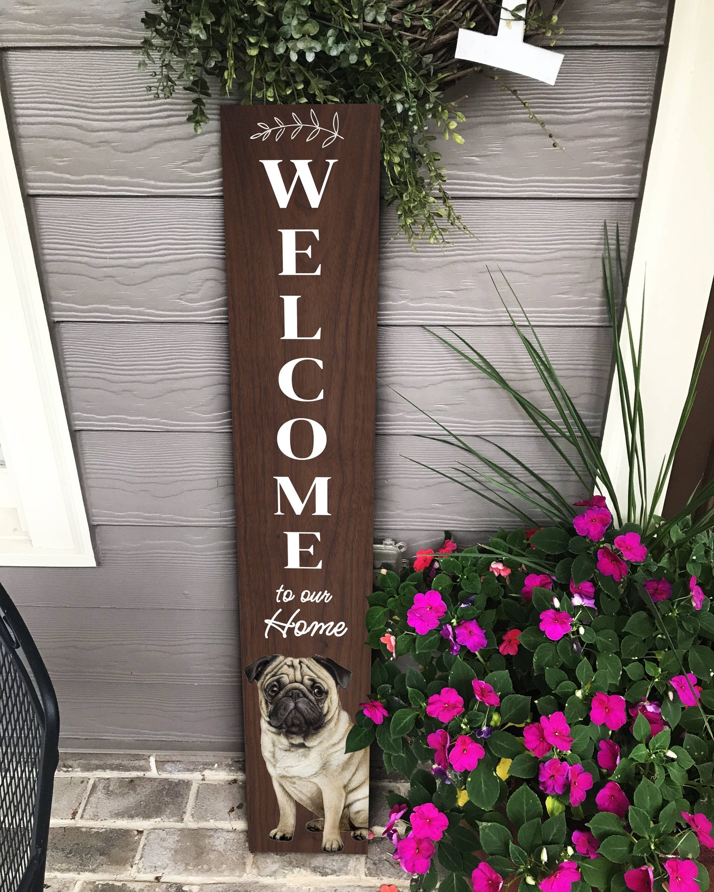 Pug Welcome sign