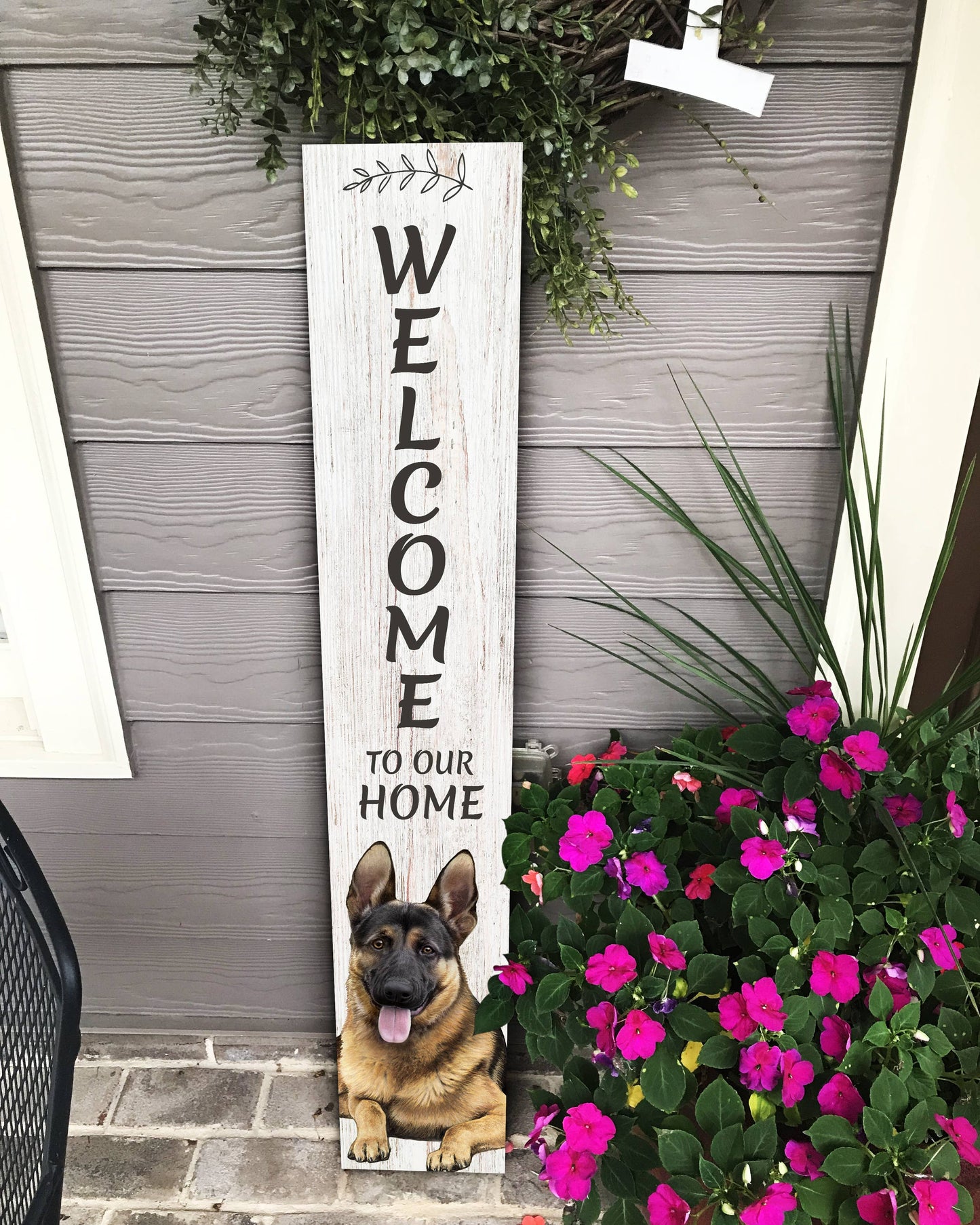 German Shepherd Welcome sign