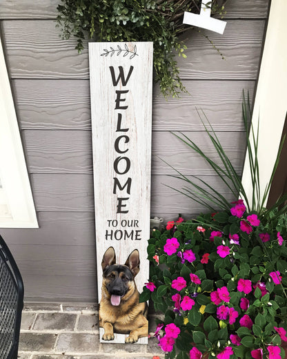 German Shepherd Welcome sign