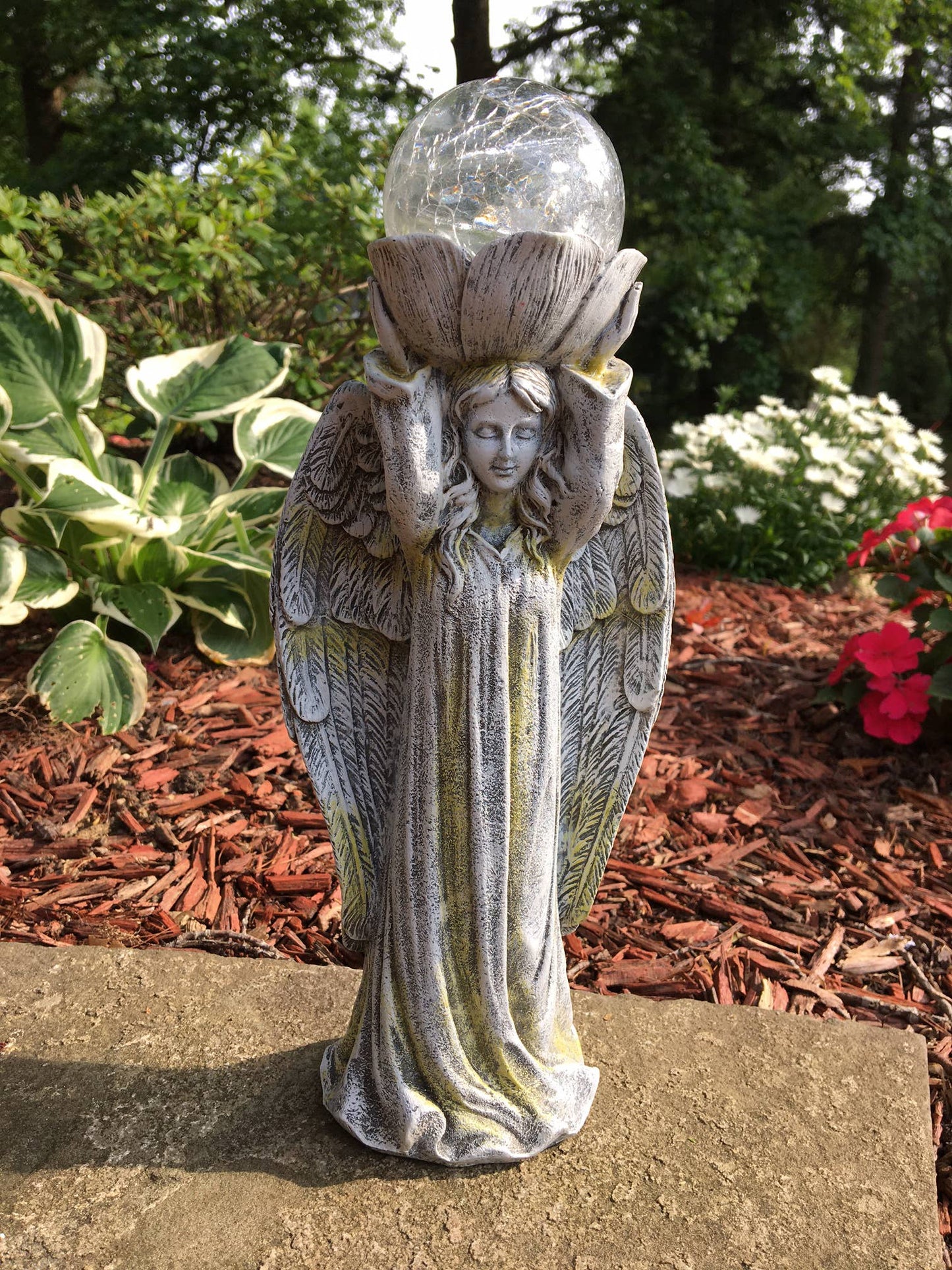 11.4" Solar Angel with Glass Ball