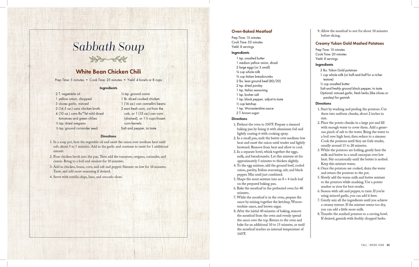 Sabbath Soup:  Weekly Menus and Rhythms