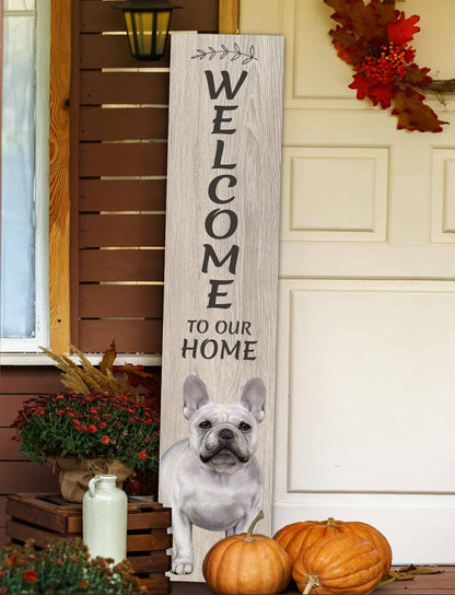 French Bulldog Welcome sign