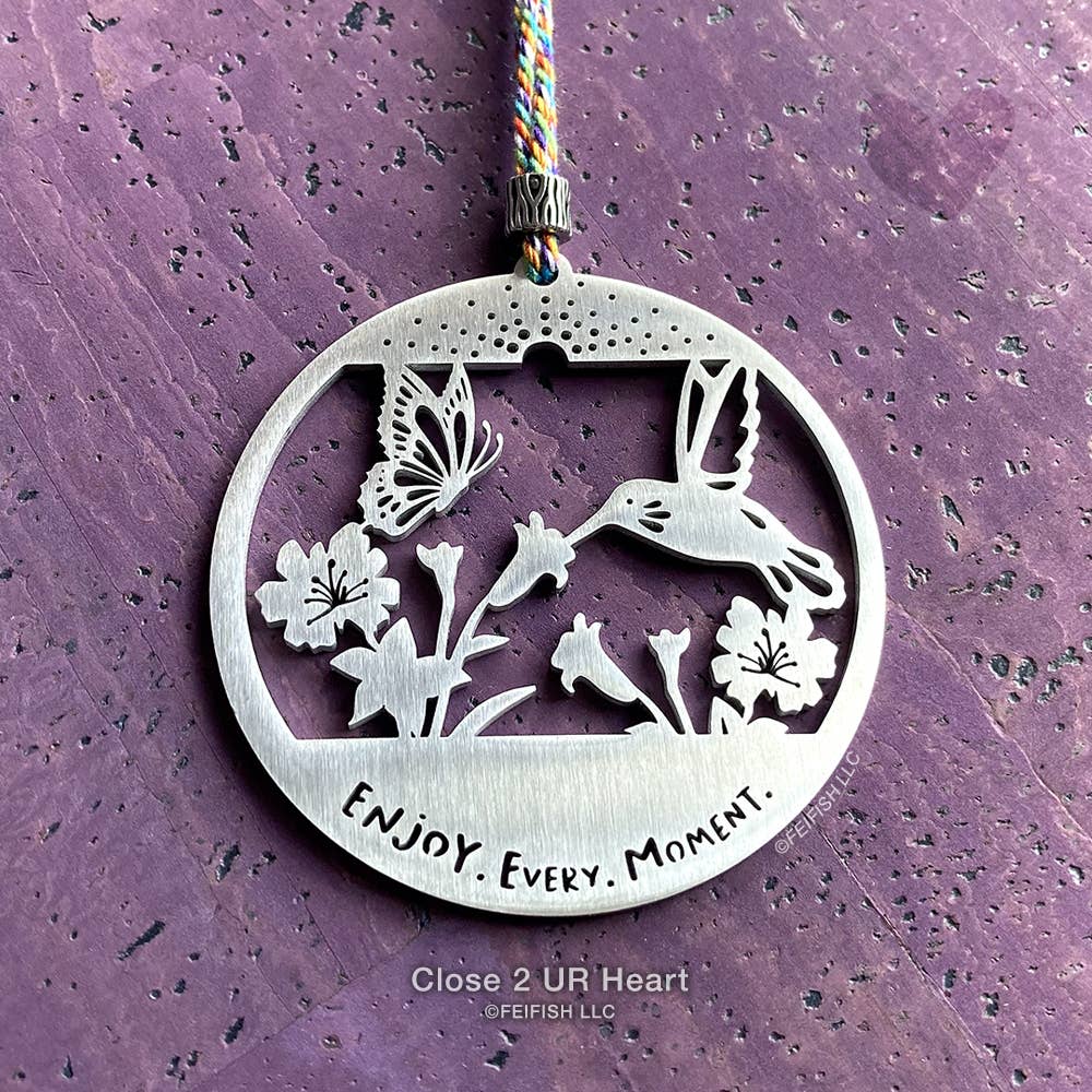 Hummingbird with Butterfly Keepsake Ornament