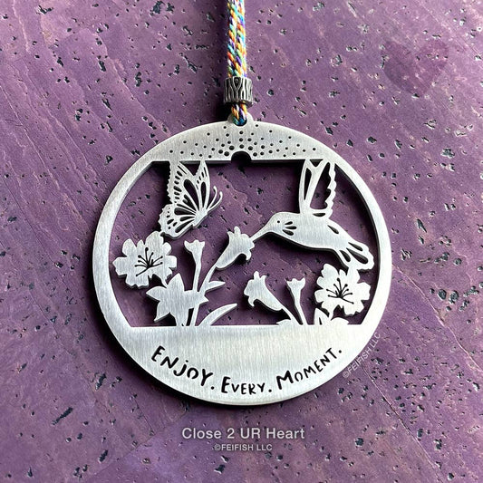 Hummingbird with Butterfly Keepsake Ornament