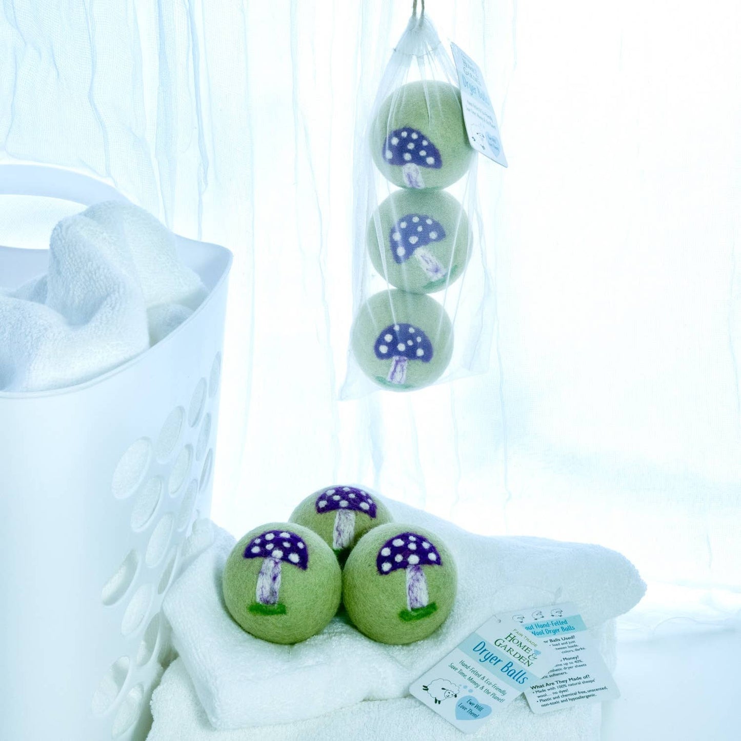 Dryer Balls: Magic Mushroom, Set Of 3