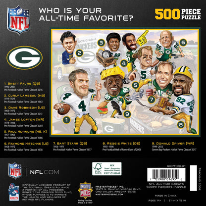 Green Bay Packers - All Time Greats 500 Piece Puzzle