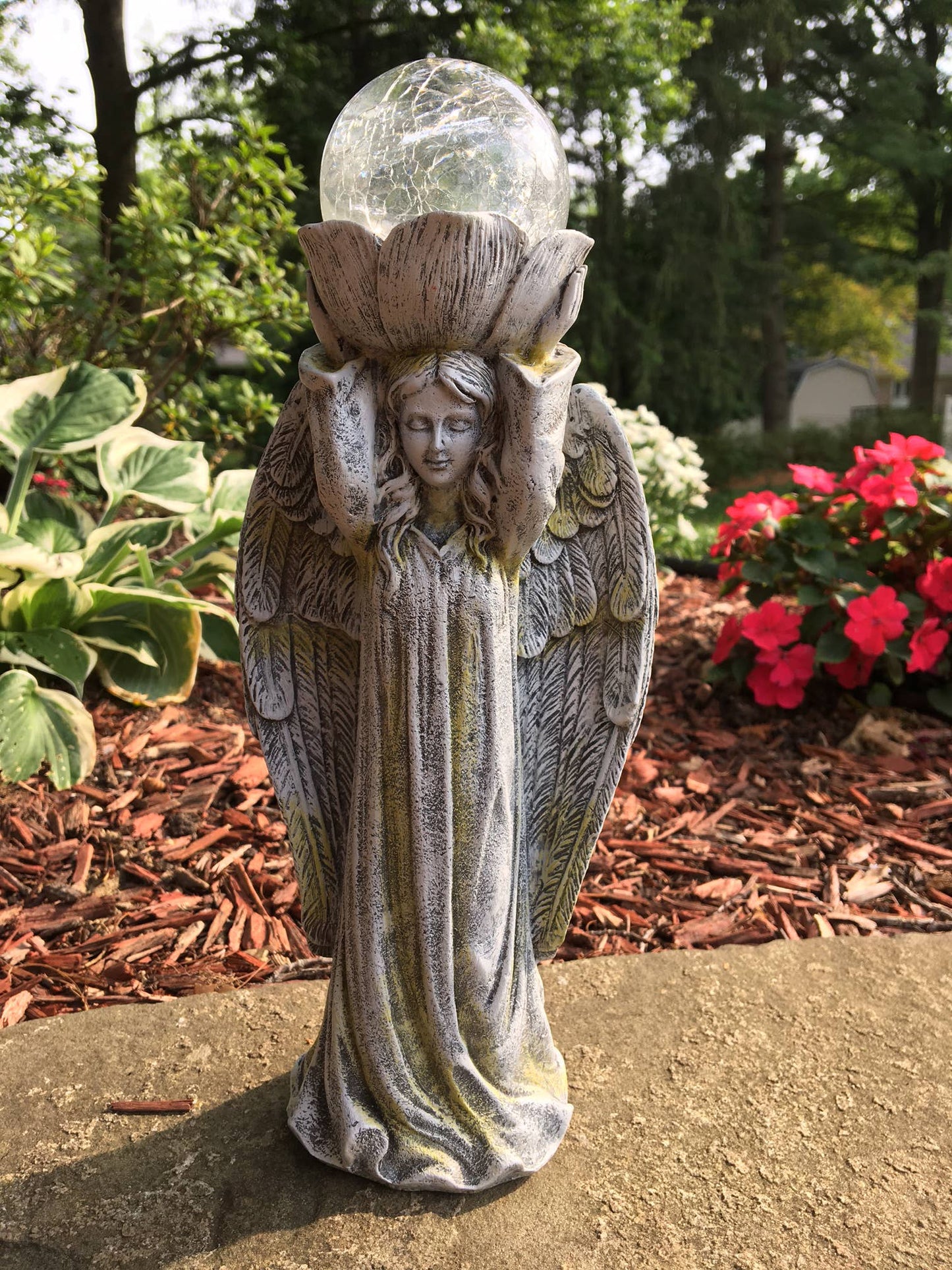 11.4" Solar Angel with Glass Ball