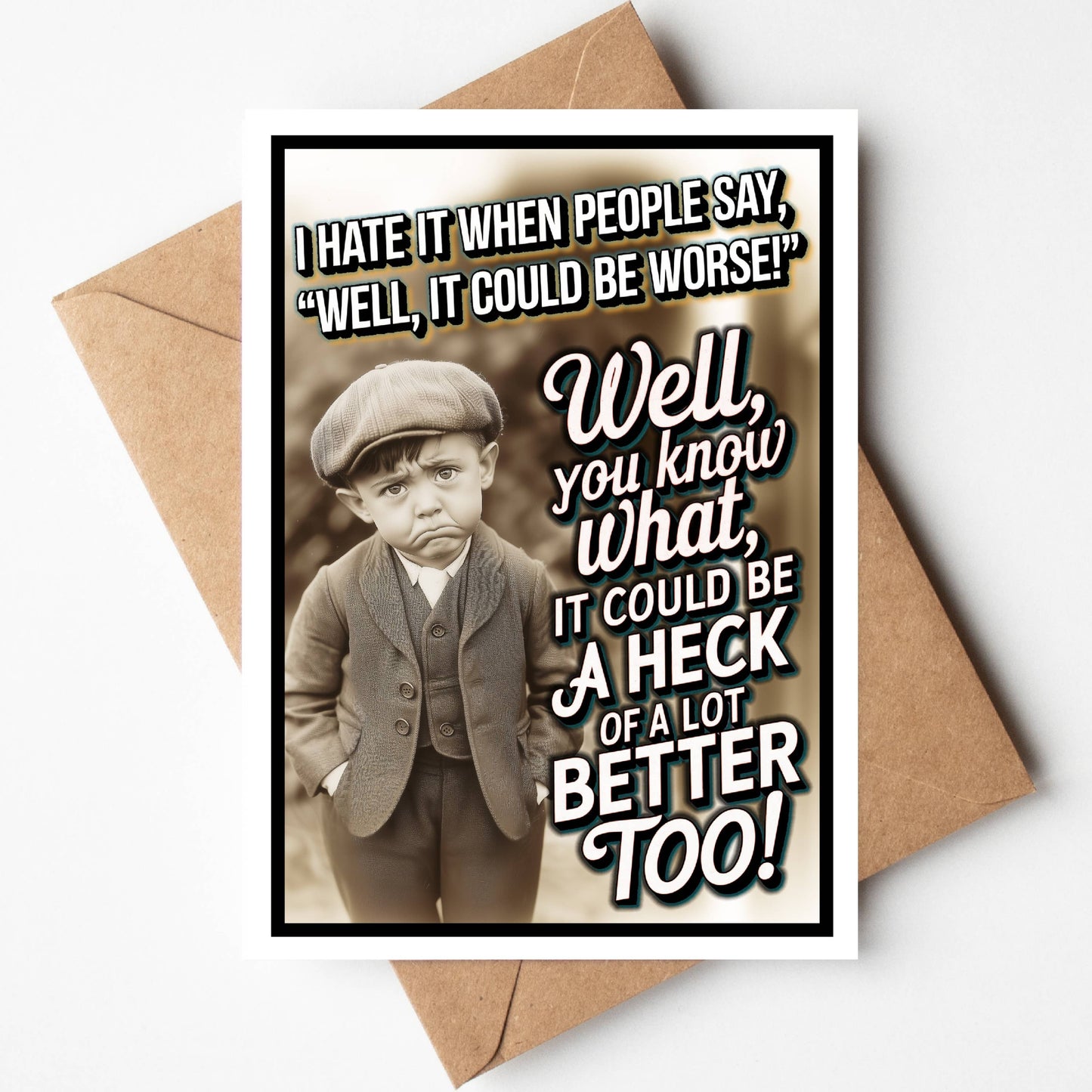 Funny Sympathy Greeting Cards with Card Display Stand