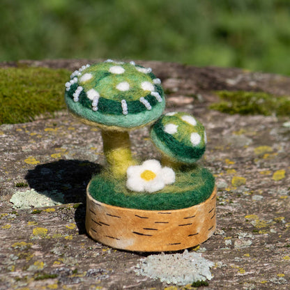 Green Parrot Woodland Mushroom