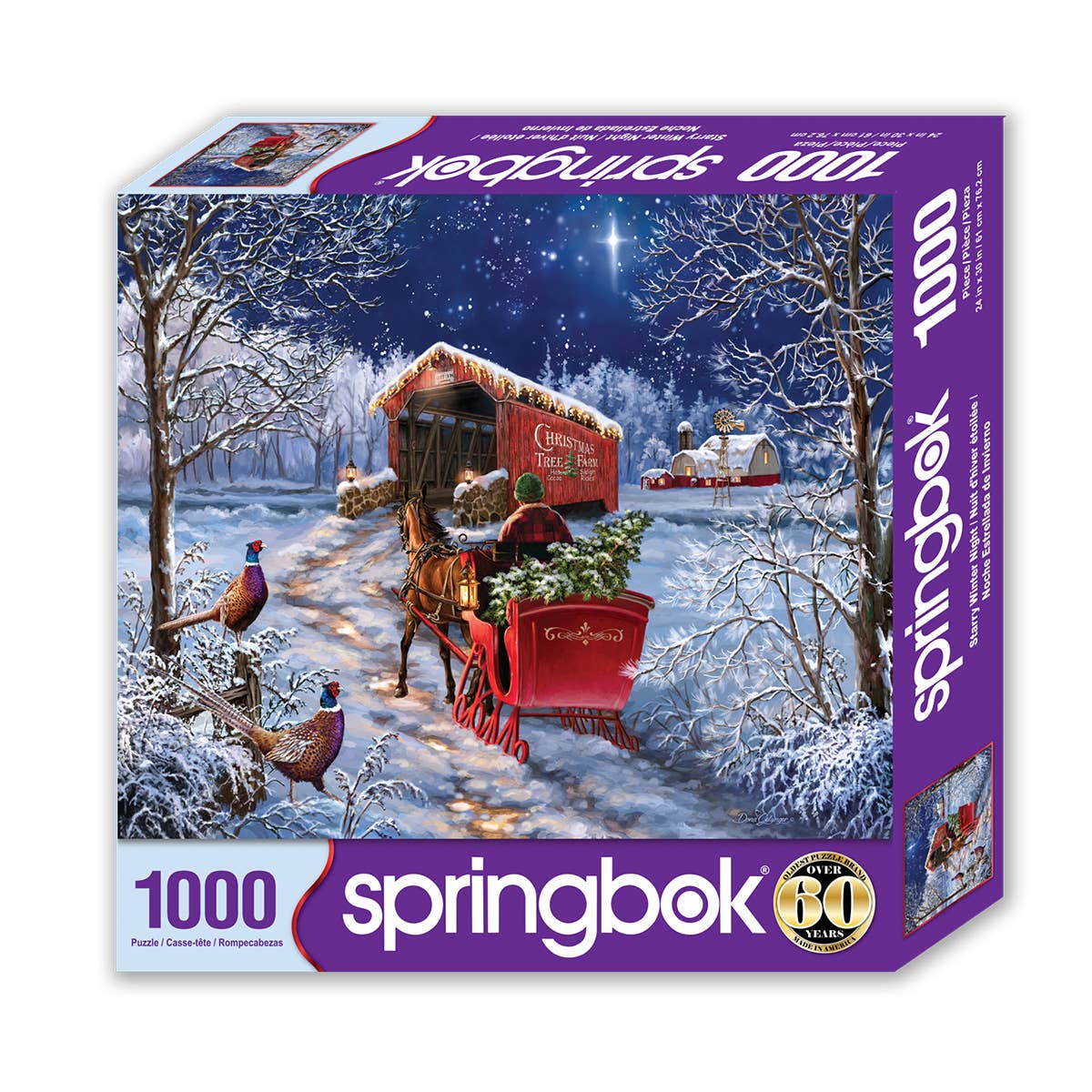 Starry Winter Night 1000 Piece Jigsaw Puzzle