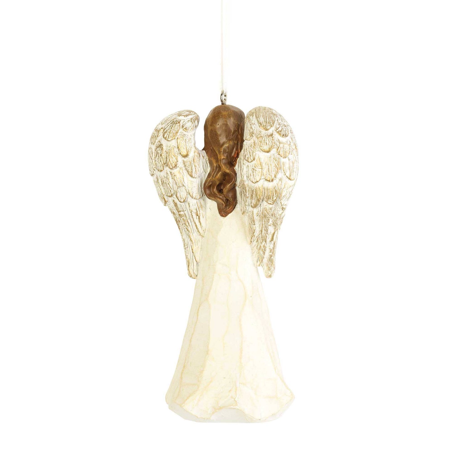 ANGEL ORNAMENT WOOD LOOK 3 ASSTED 5"H