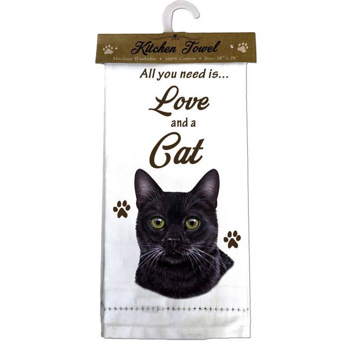 Black Cat Kitchen Towel