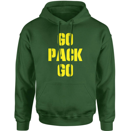 Go Pack Go Green Bay Adult Hoodie Sweatshirt