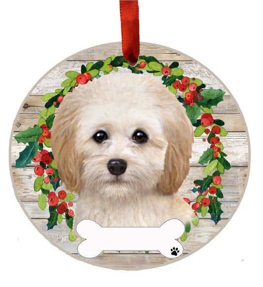 Cockapoo Ceramic Wreath Ornament