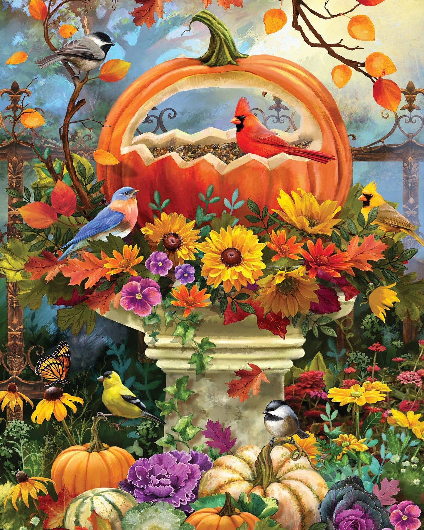 Bountiful Bird Feeder 1000 Piece Jigsaw Puzzle