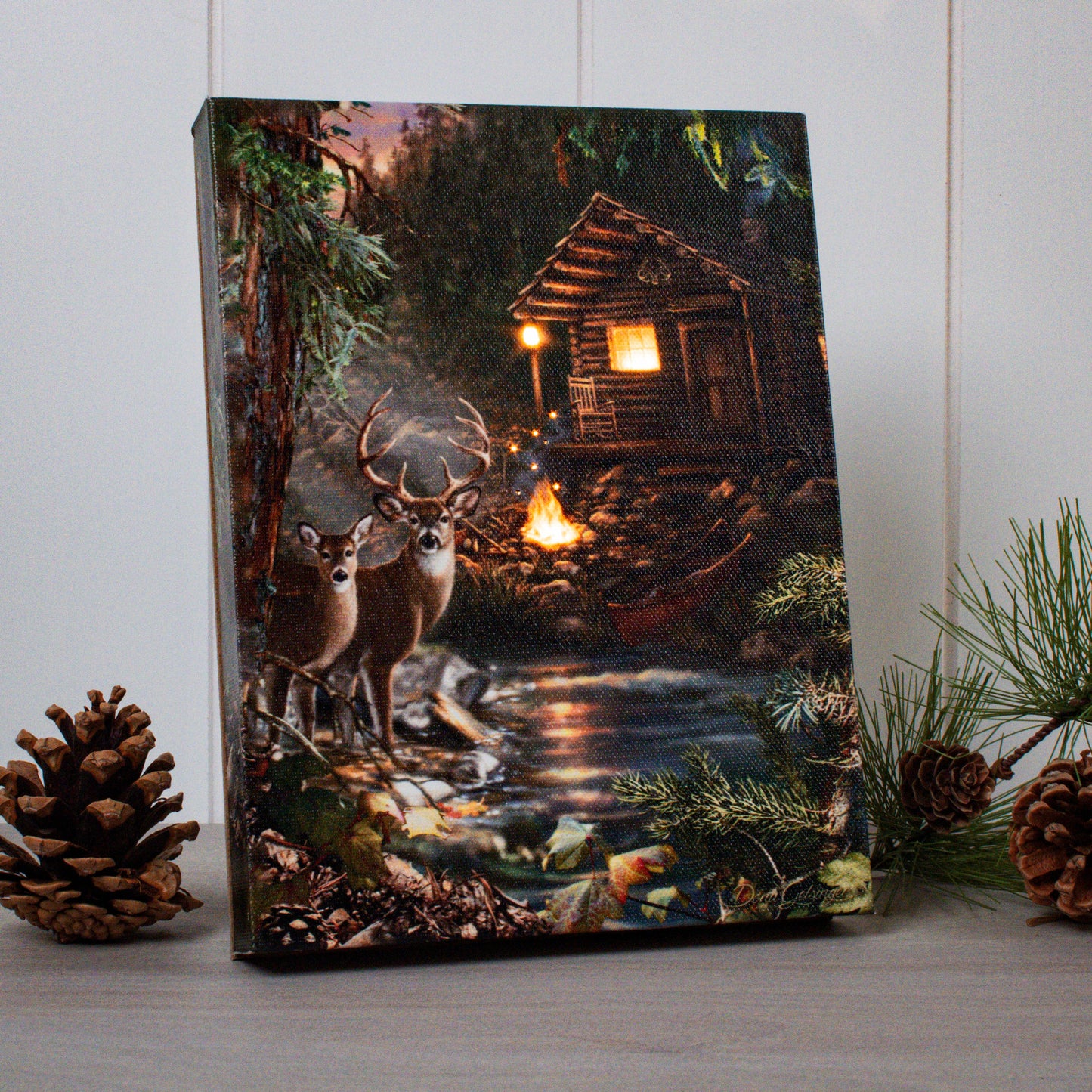 Deer Creek 8x6 Lighted Tabletop Canvas