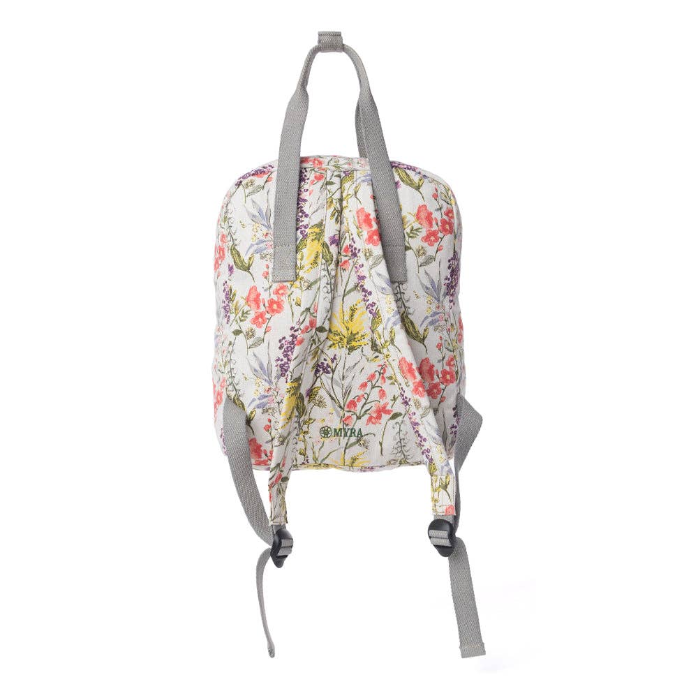 Pine Meadow Cotton & Leather Crossbody Bag in Garden White