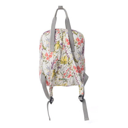 Pine Meadow Cotton & Leather Crossbody Bag in Garden White