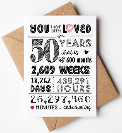 50th Birthday Cards / Anniversary / Gifts - Bulk