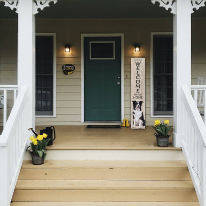Border Collie Welcome sign