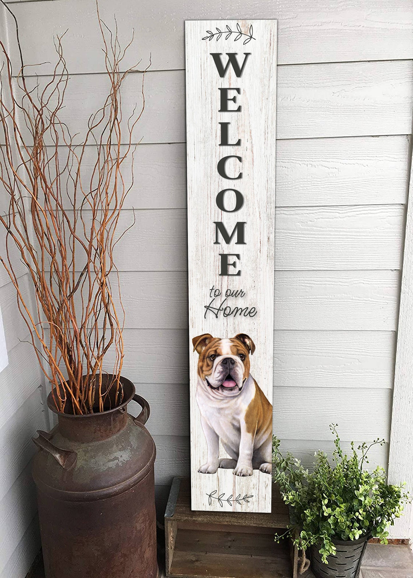 Bulldog Welcome sign
