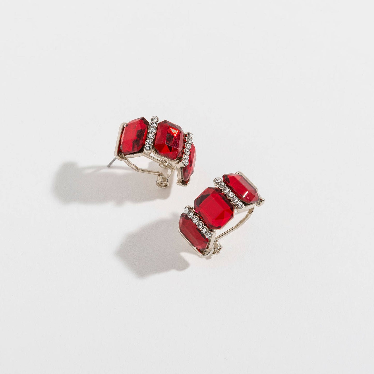 Sale - Christmas Costume Gem Hoop Earrings