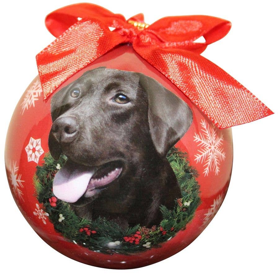 Labrador, Chocolate Ball Ornament