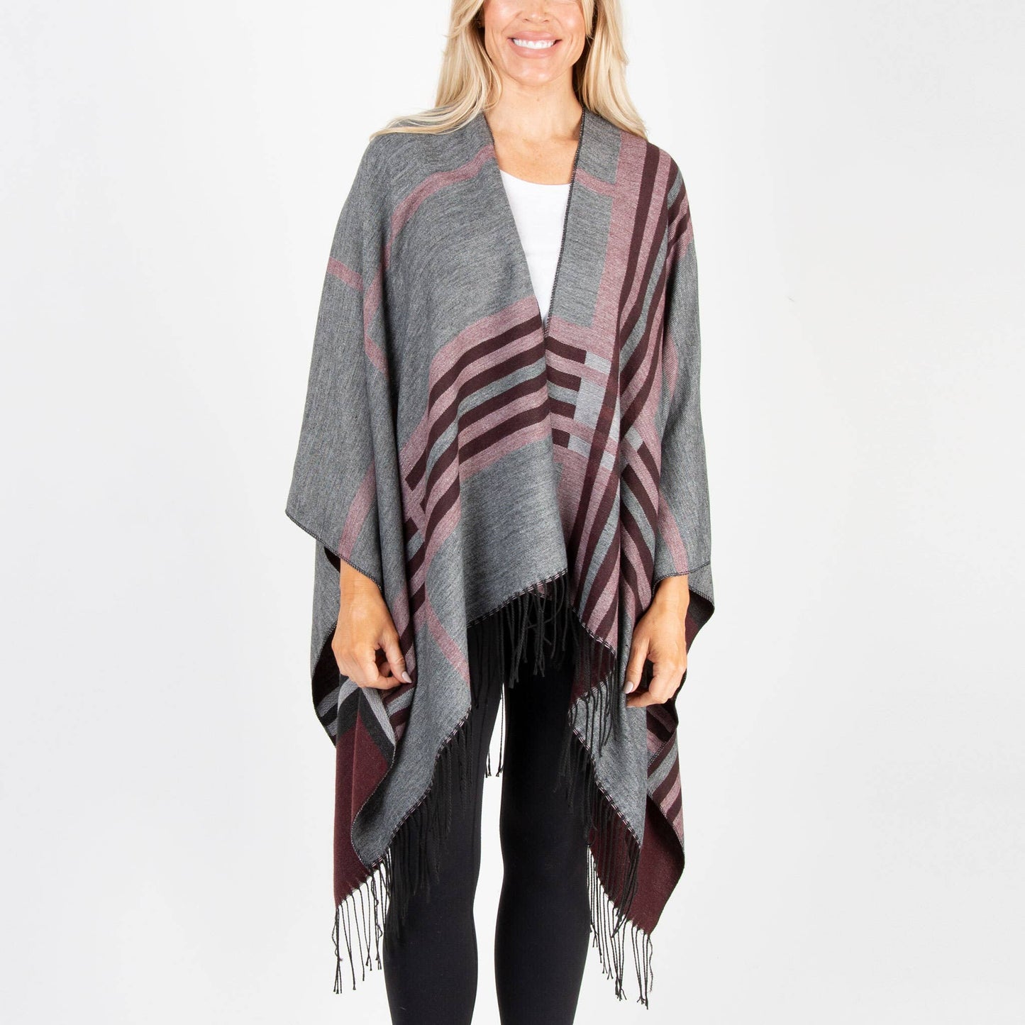 Sale - Holland Oversized Reversible Plaid Cardigan