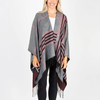 Sale - Holland Oversized Reversible Plaid Cardigan