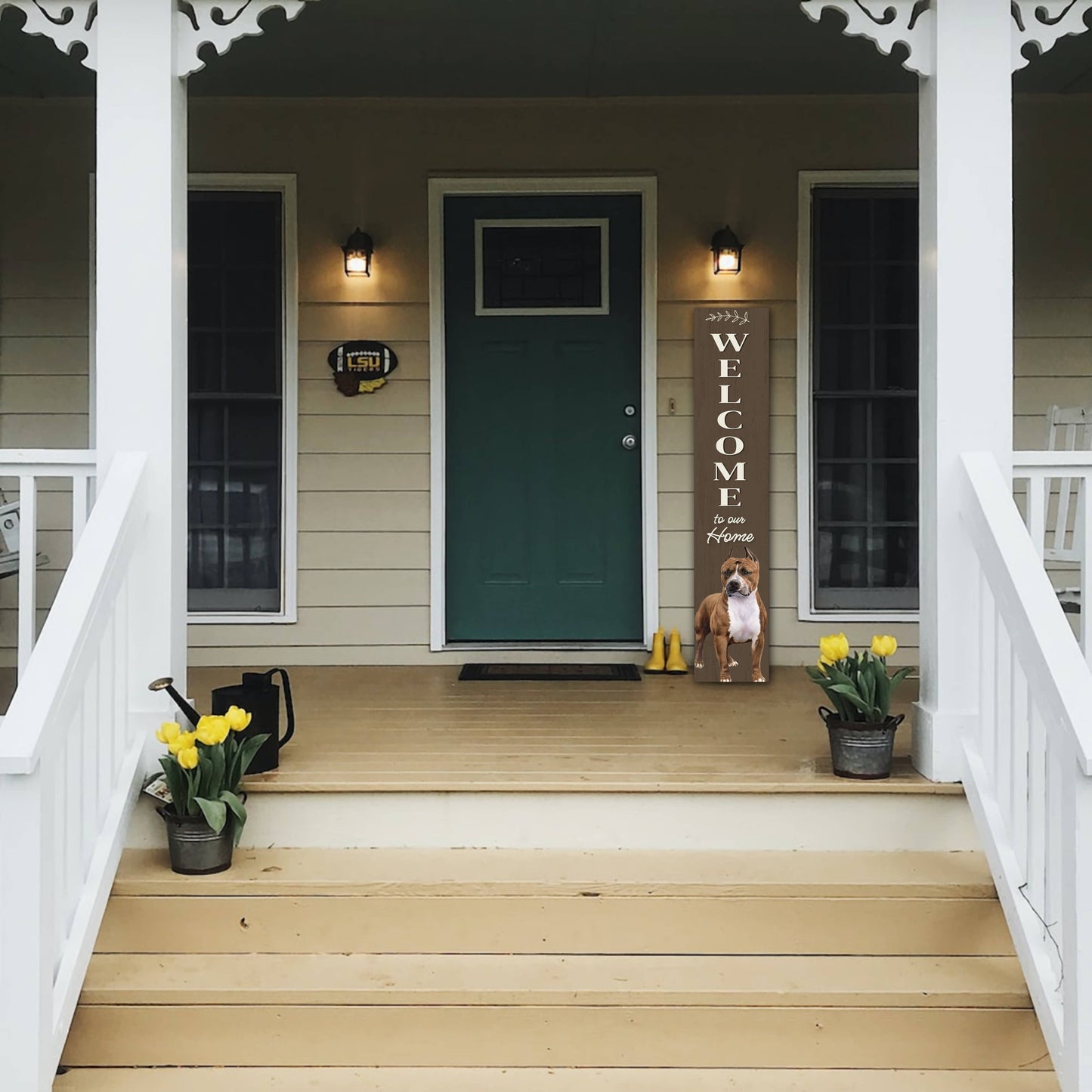 Pit Bull Welcome sign