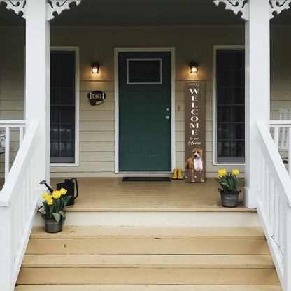 Pit Bull Welcome sign