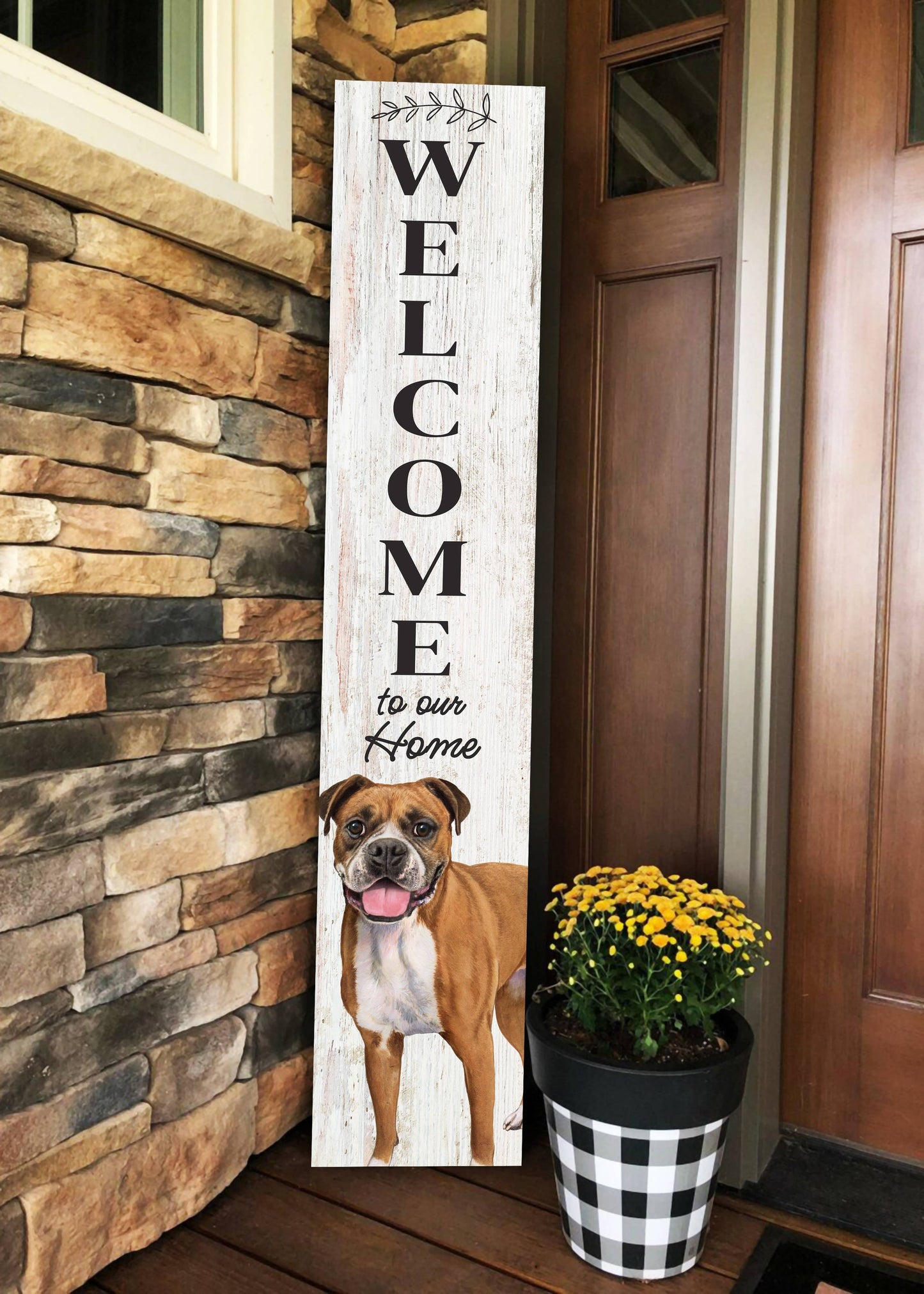 Boxer Welcome sign