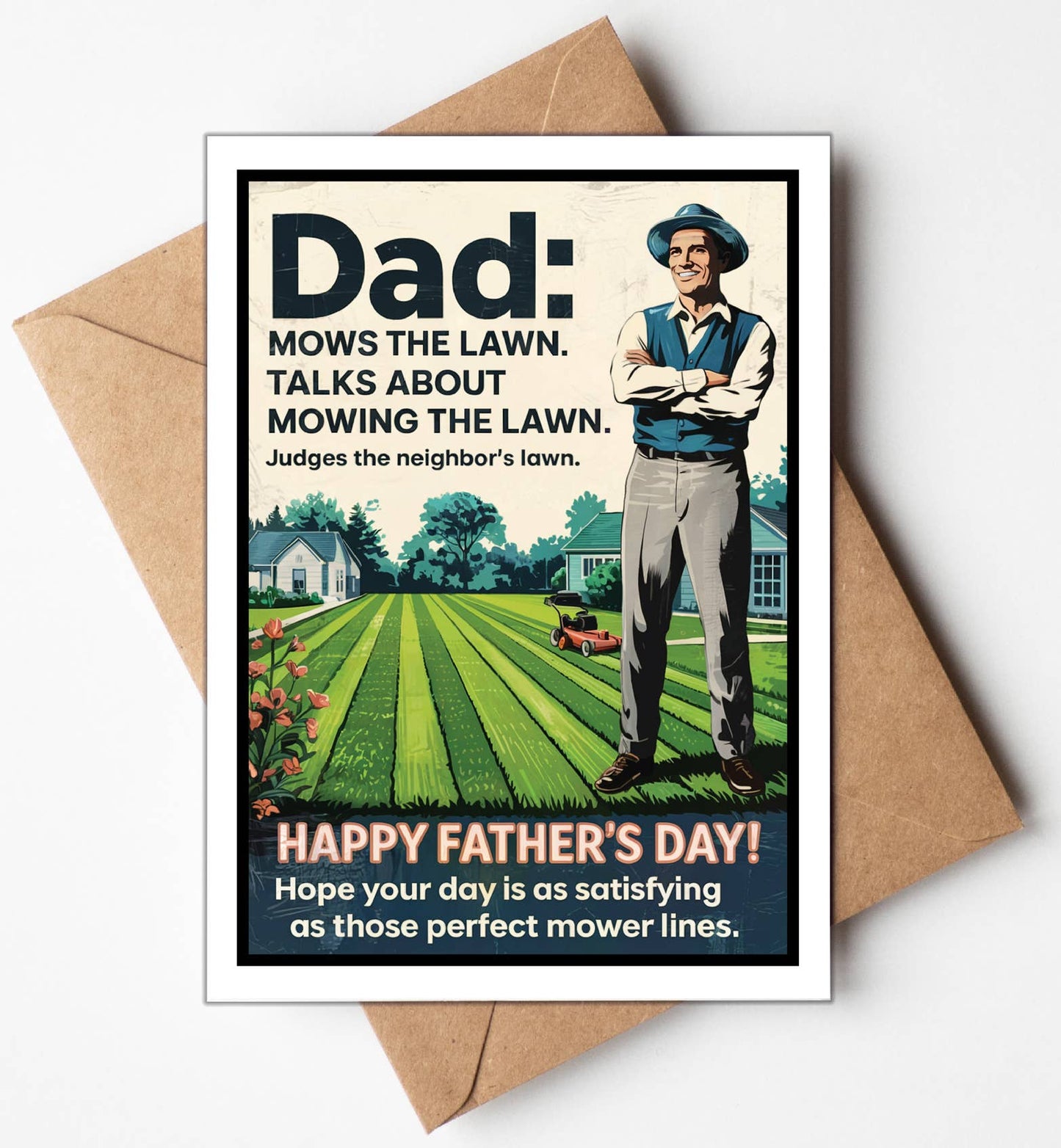 Funny Fathers Day Card | Free Display Stand | Made in USA
