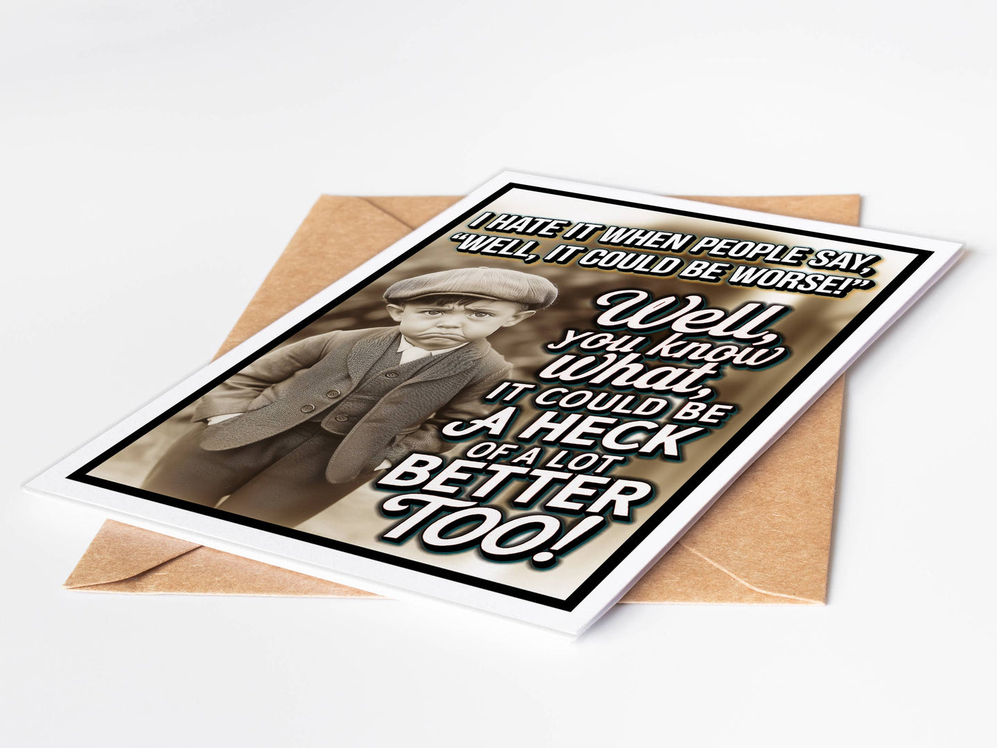 Funny Sympathy Greeting Cards with Card Display Stand